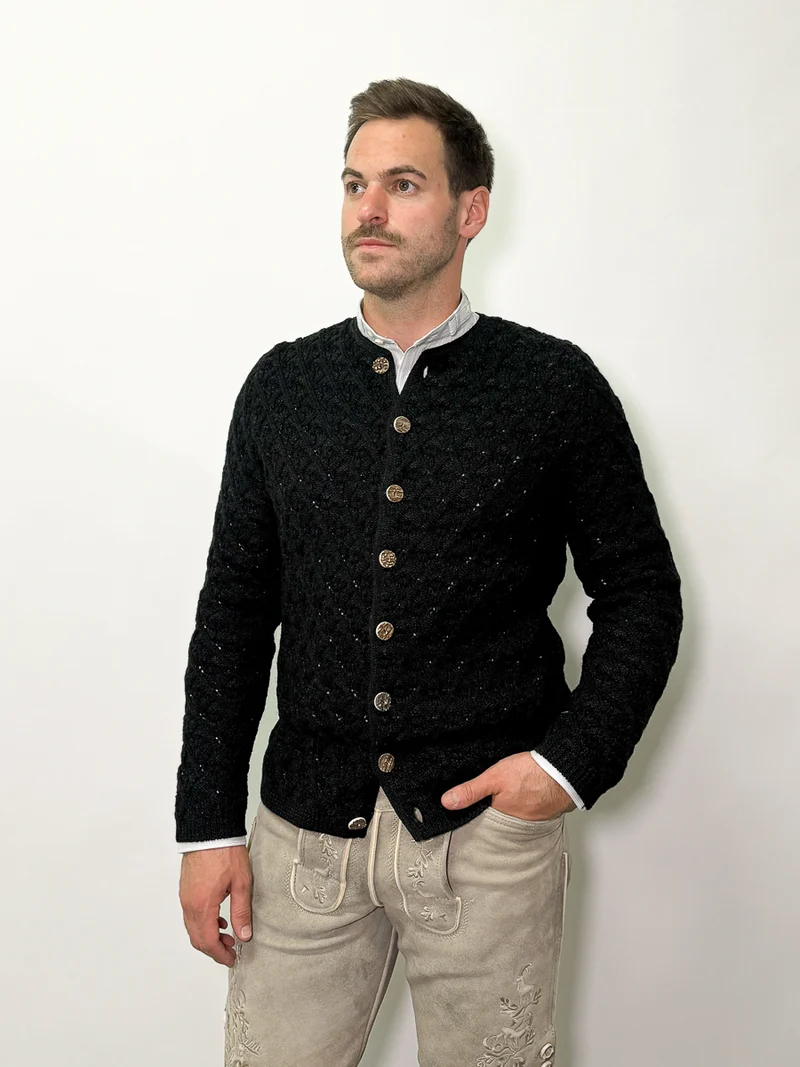 Gottseidank Strickjanker Simon schwarz/kaviar