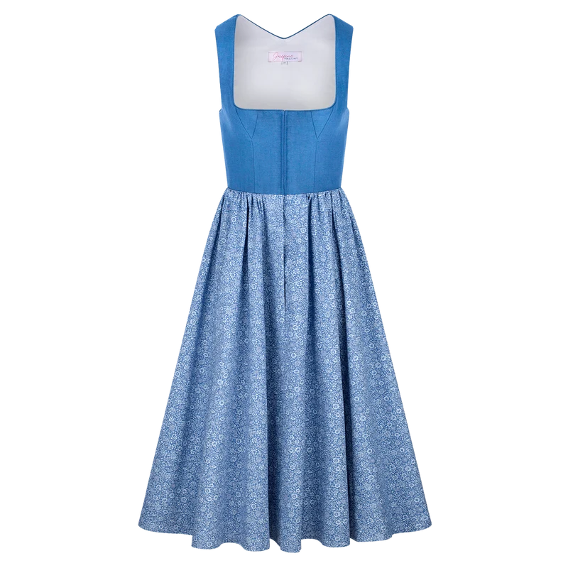 Midi Dirndl Josefine in Kornblumenblau