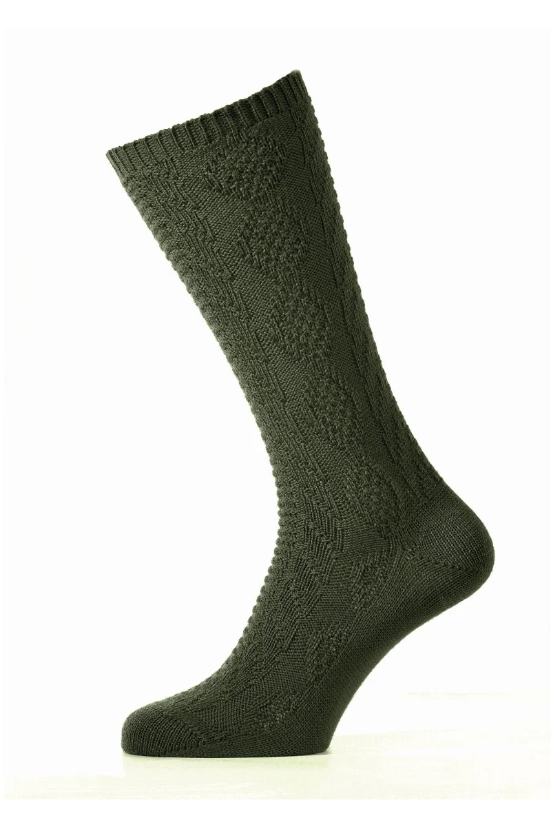 Luise Steiner Trachtensocken 1620-70 lodengrün