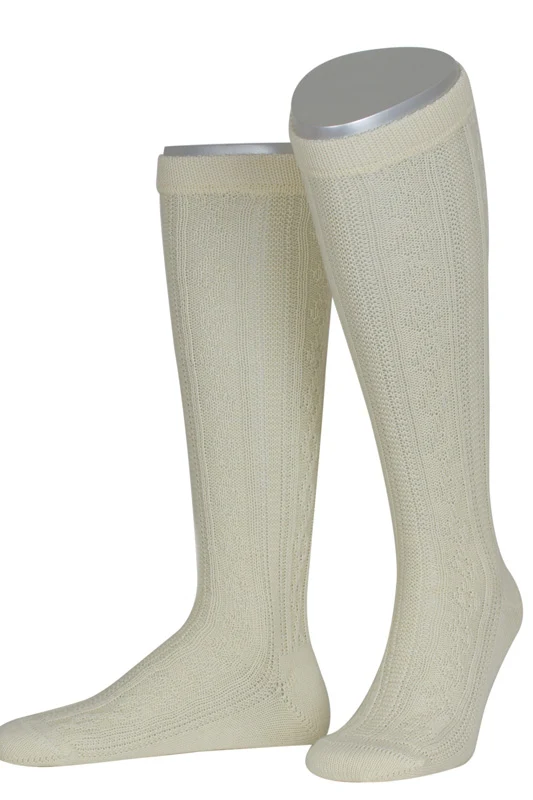 Lusana Trachtenstrümpfe L4910 Natur