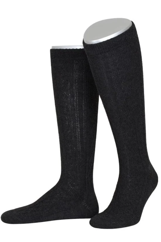 Lusana Trachtenstrümpfe L4910 Schwarz