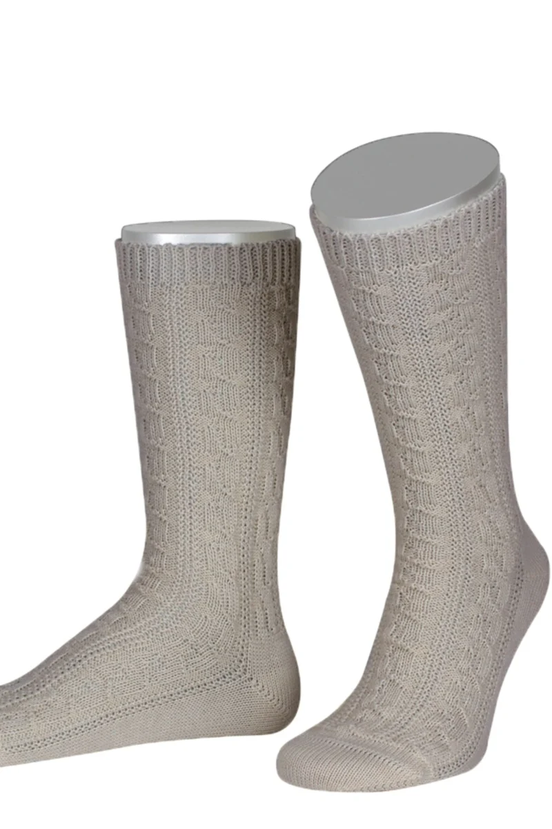Lusana Herren Trachtensocken L5697 graumeliert