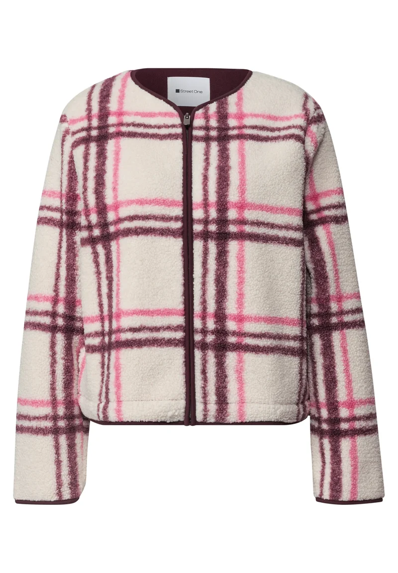 Karierte Teddy-Jacke