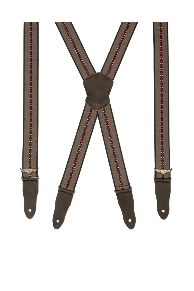 Töpfer Hosenträger 71-411 Beige Gestreift