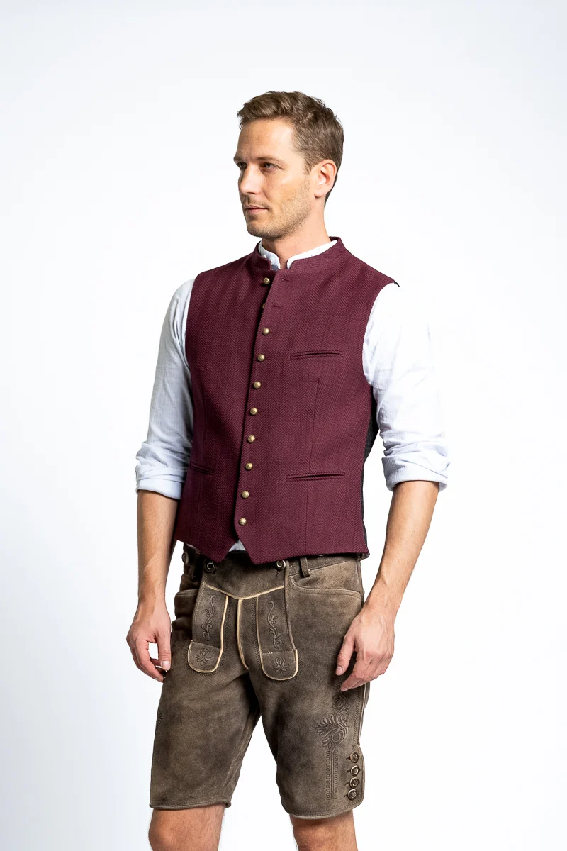 Gottseidank Trachtenweste Konstantin A005677 merlot