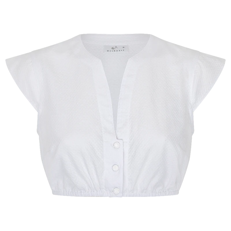 Dirndlbluse "Pippa" - V-Ausschnitt und Flügelarm