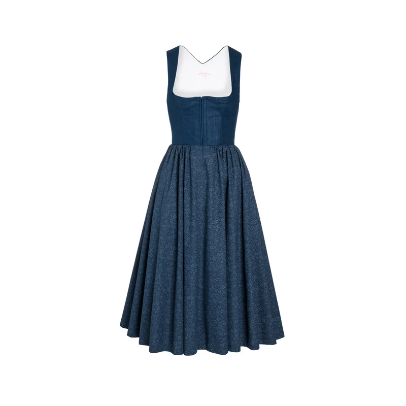 Midi Dirndl Josefine in Dunkelblau