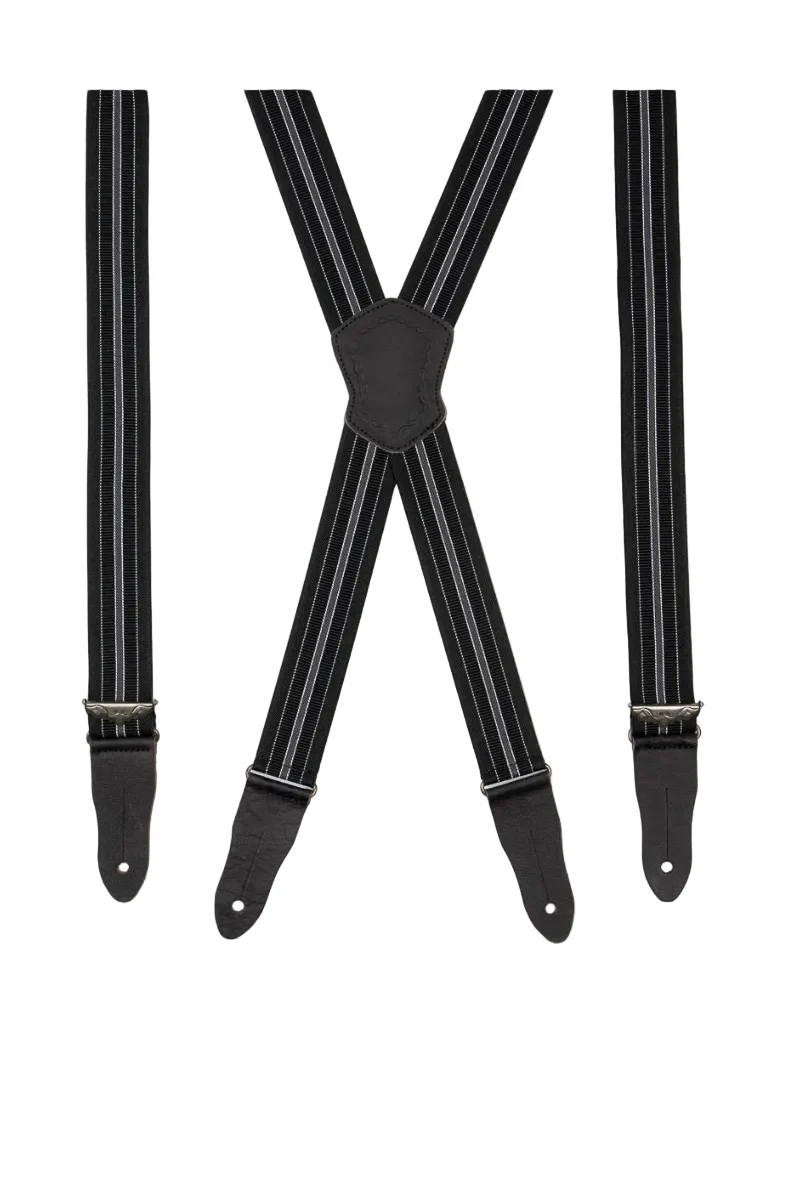 Töpfer Hosenträger 71-401 Schwarz Gestreift