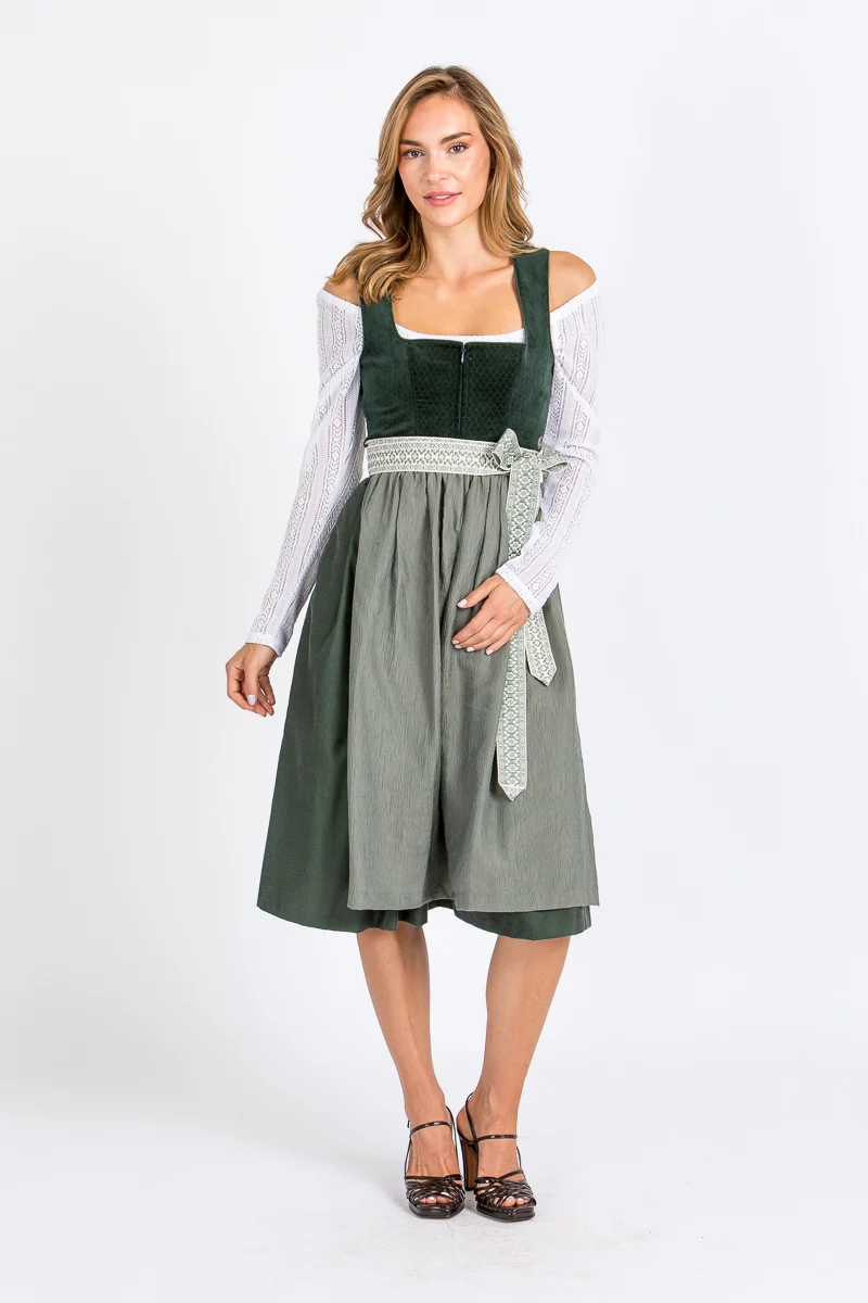 Marjo Samtdirndl Berndorf tannengrün