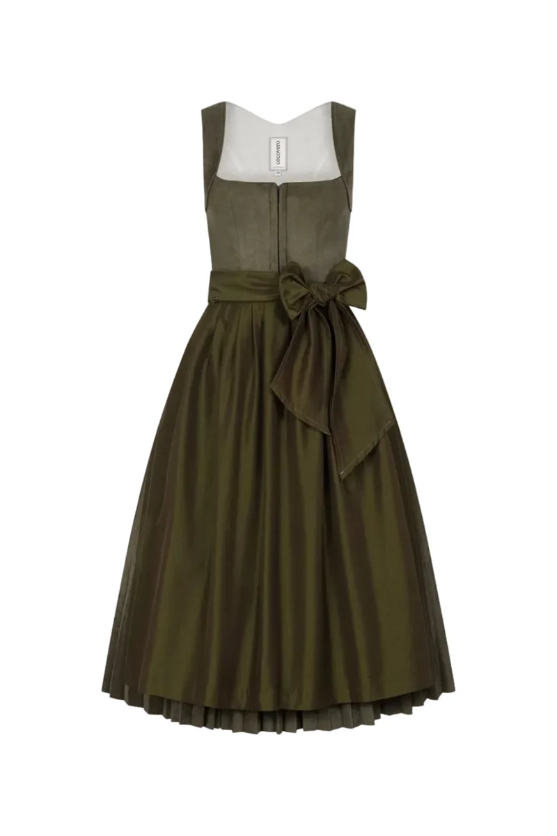 CocoVero Dirndl Hermine Plissee Oliv