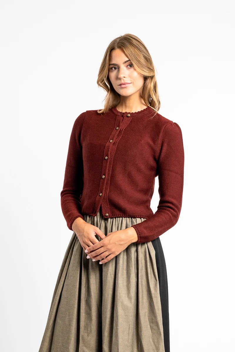 Gottseidank Strickjacke Mirl ochsenblut