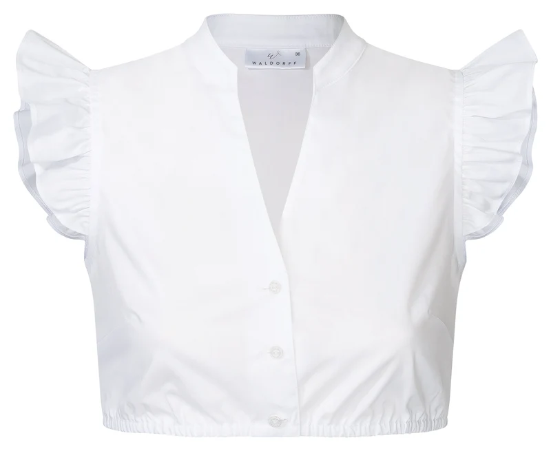 Dirndlbluse "Fibi" mit V-Ausschnitt und Flügelarm - Waldorff