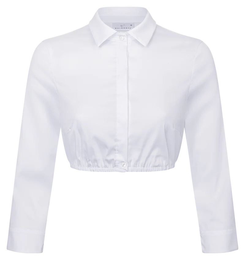 Dirndlbluse "Greta" mit Kragen und Dreiviertel Arm - Waldorff
