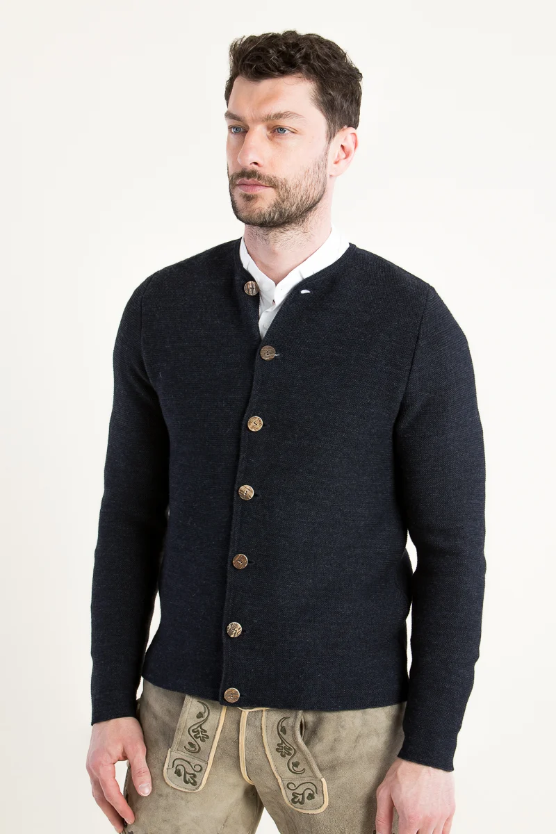 Gottseidank Strickjanker Aloisius Carbonblau