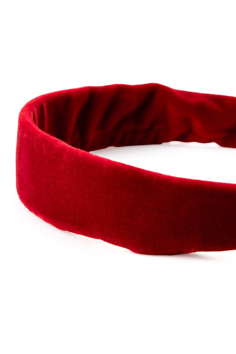Almliebe Haarreif Samt rot