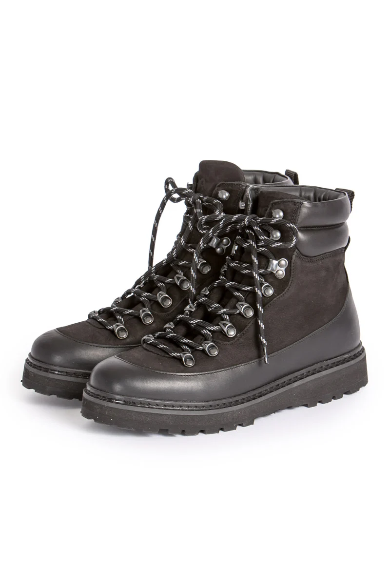 Mono Bergschuh Damen Schwarz Gefüttert