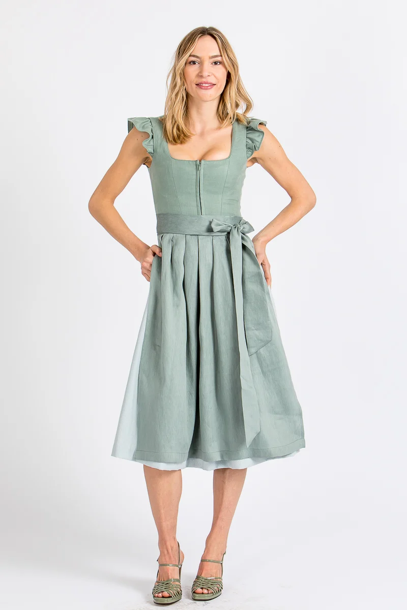 Alpenherz Dirndl mit abnehmbaren Flügelärmel Marie mint