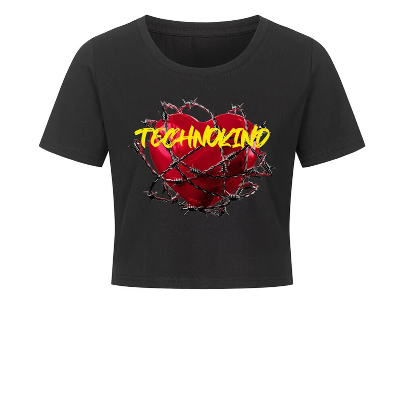 "Technokind" 90er Techno Ladies Cropped Tee