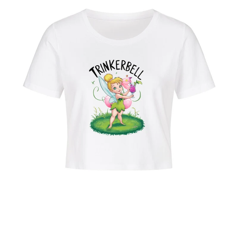 "Trinkerbell" Ladies Cropped Tee Party Shirt