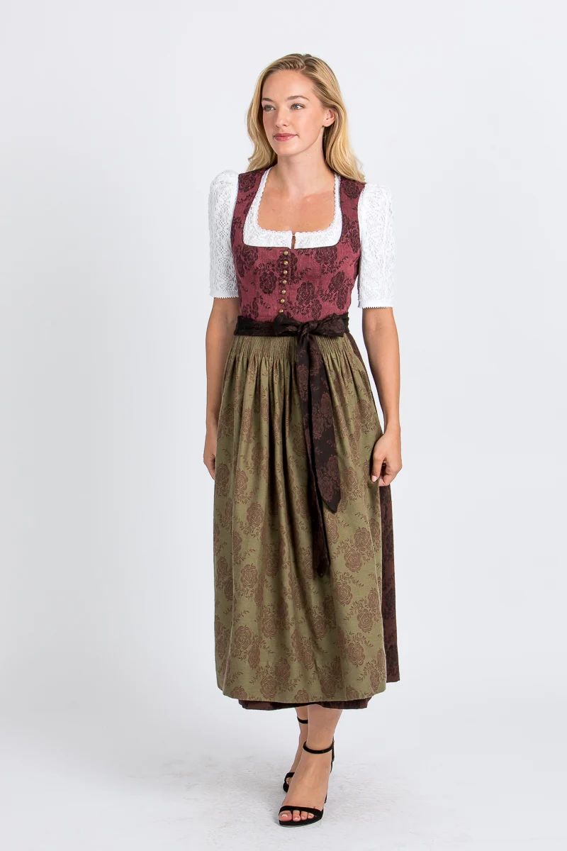 Gottseidank Dirndl Monika rose/grün