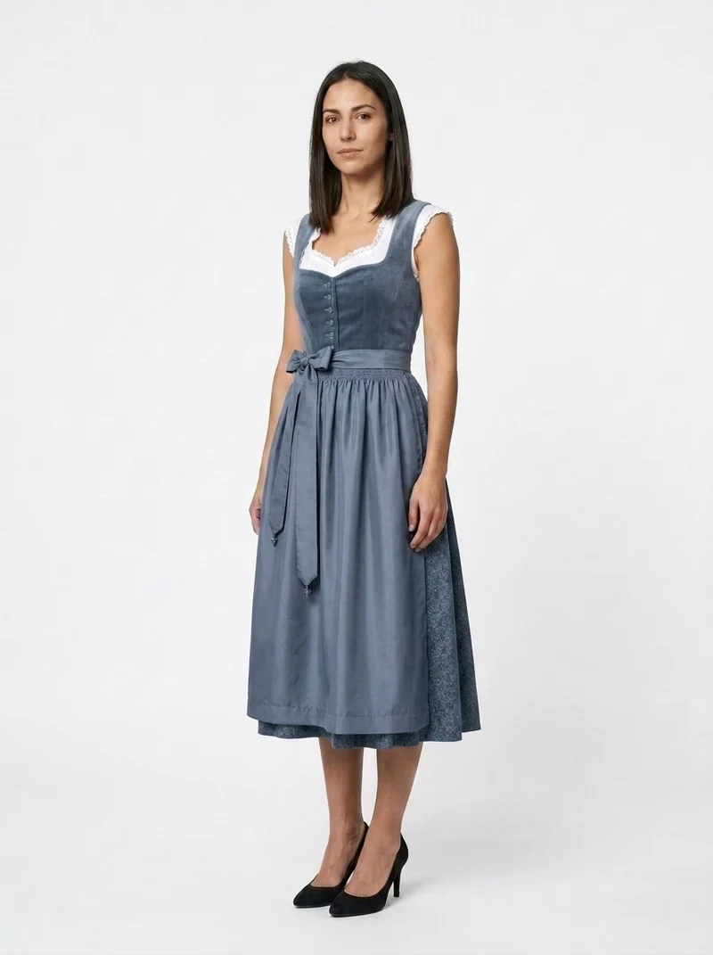 Wenger Samtdirndl Alina blau