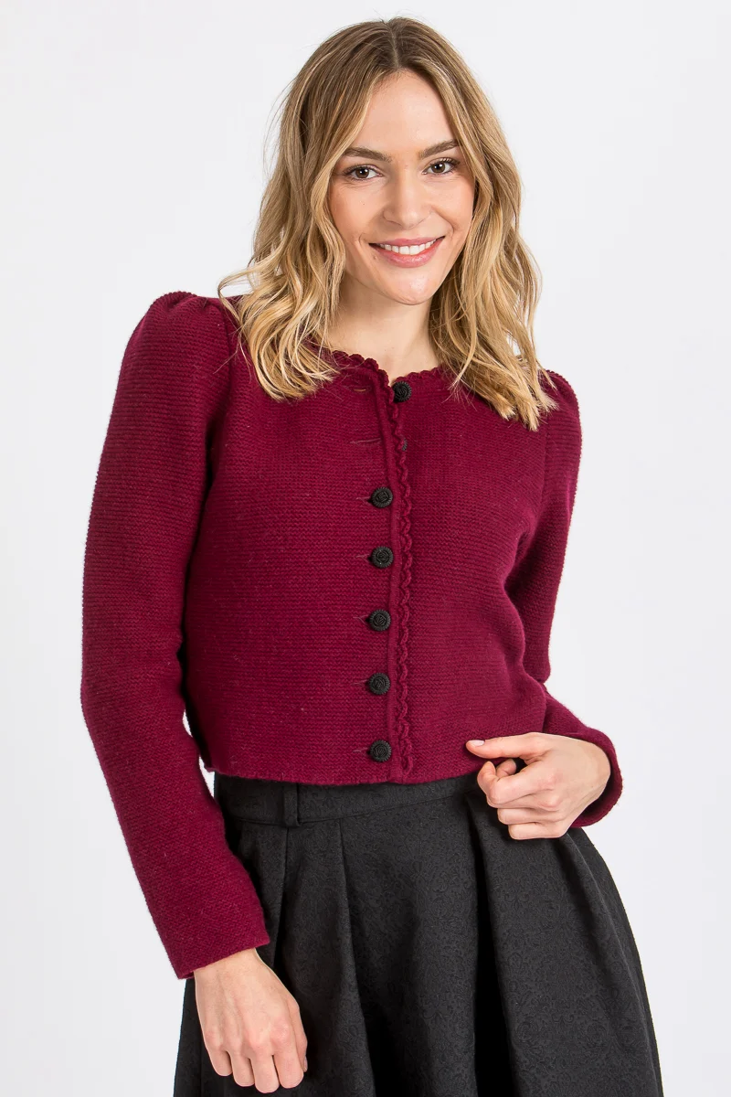 Almliebe Strickjacke Owingen bordeaux