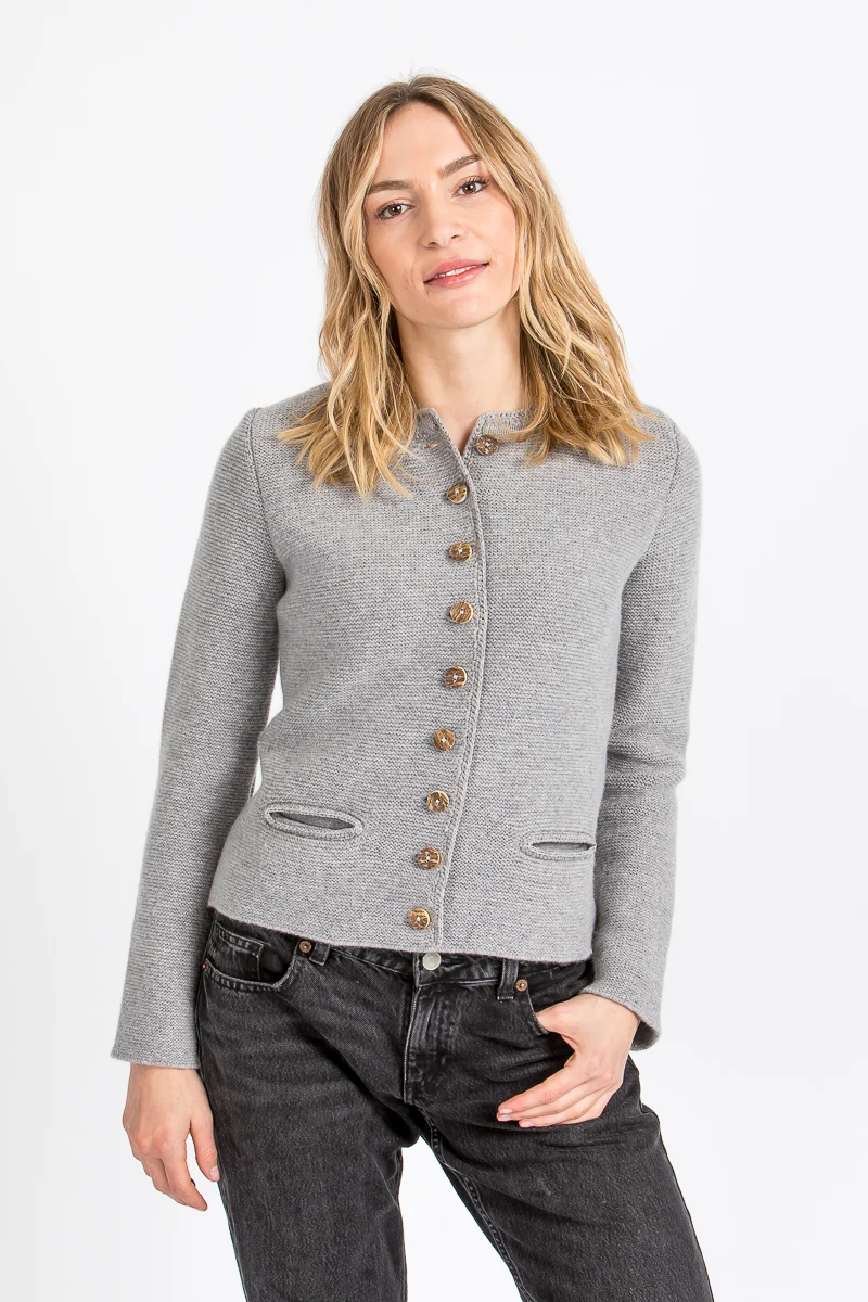 Almliebe Strickjacke Vex hellgrau