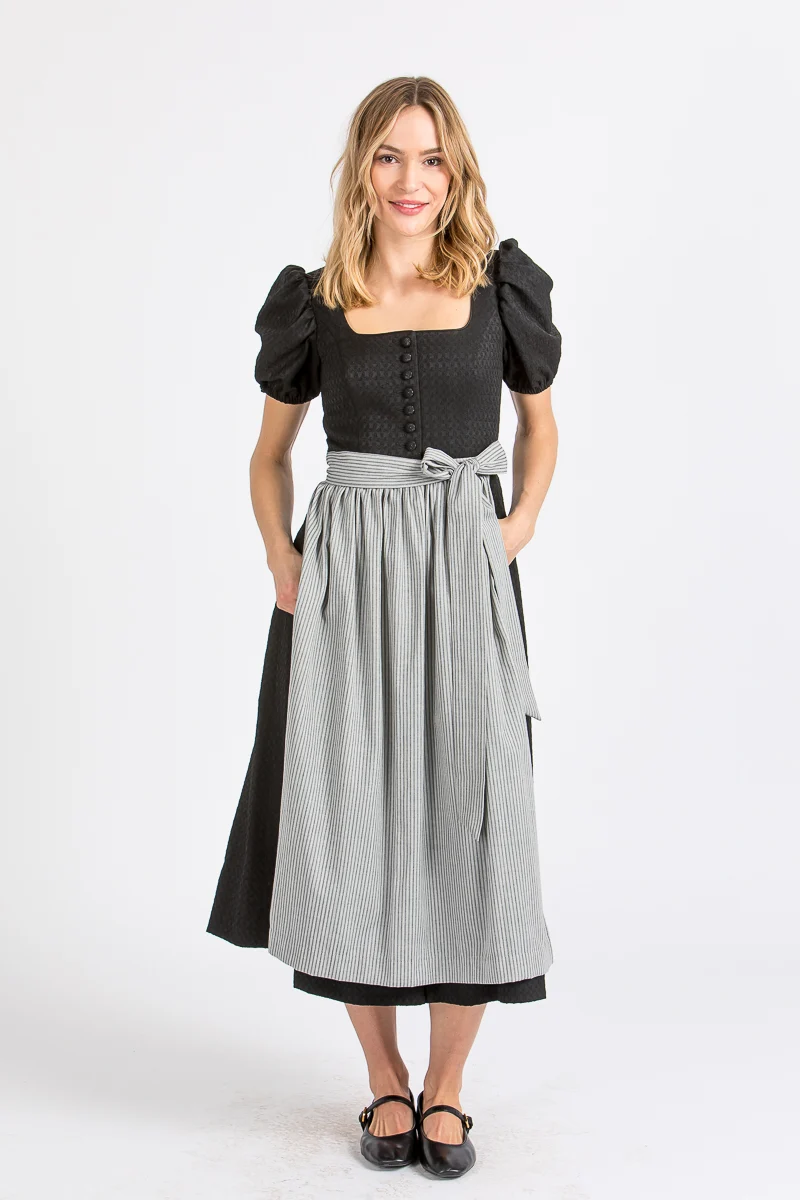 Almliebe Ärmeldirndl Rosmarie schwarz