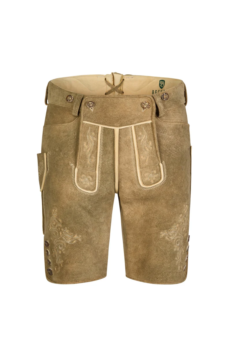 Kurze Beckert Hirschlederhose Maximus Antikhell Natur