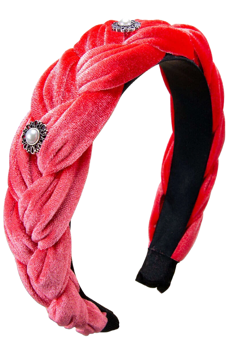 Samt Haarreif - rosa