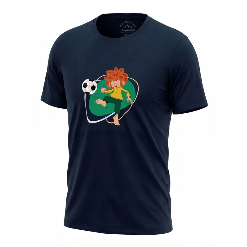®Pumuckl T-Shirt Herren "Fußball Edition" dunkelblau