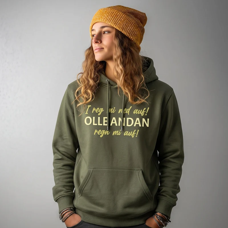 Hoodie "I reg mi ned auf..."
