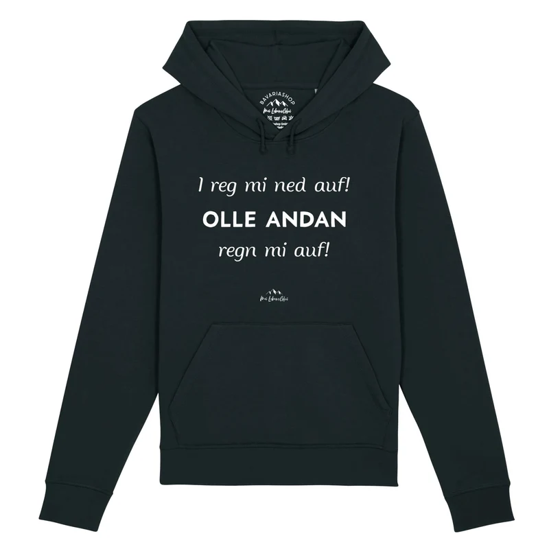 Hoodie "I reg mi ned auf..."