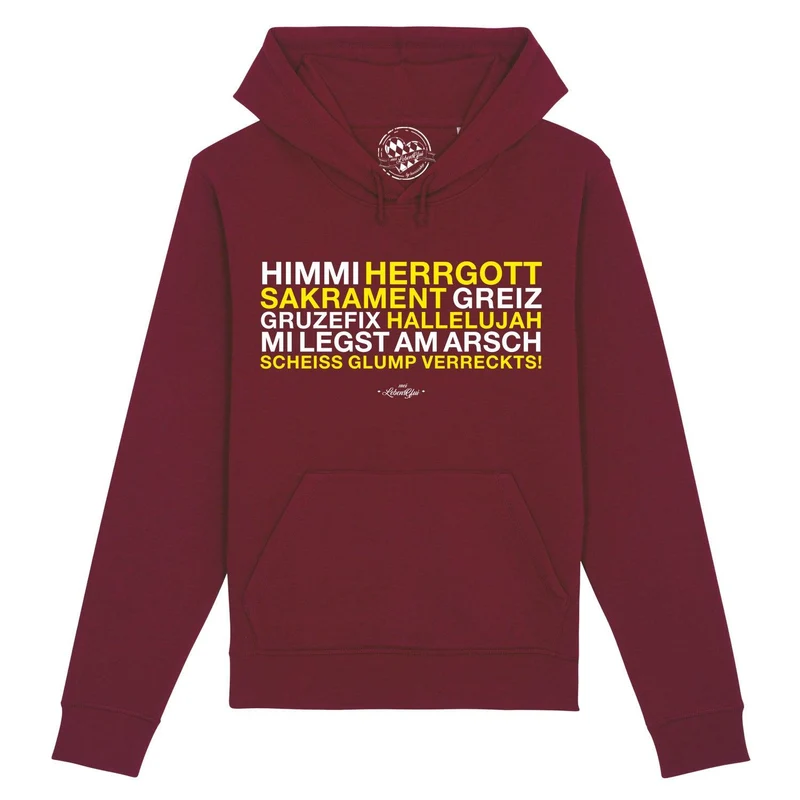Unisex-Hoodie "Himmi Herrgott Halleluhja"