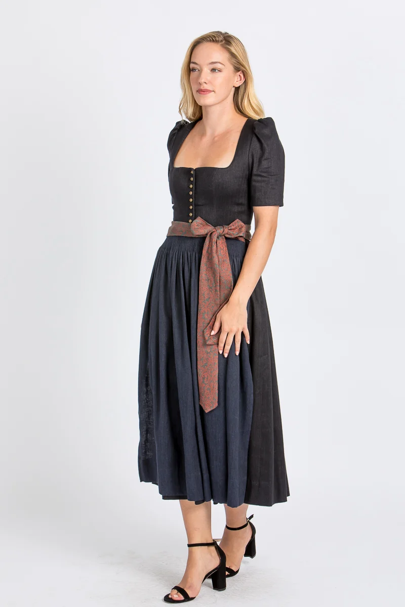 Gottseidank Dirndl Hanni carbonblau