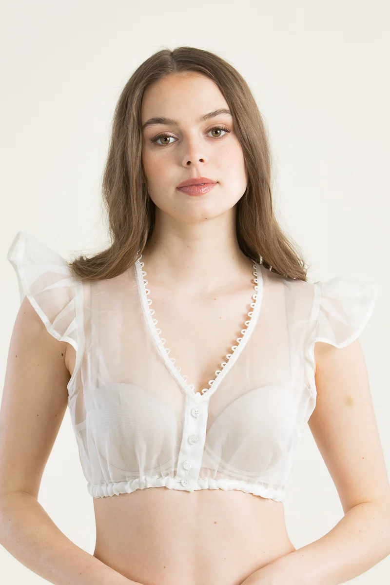 Kinga Mathe Dirndlbluse Kiki weiß
