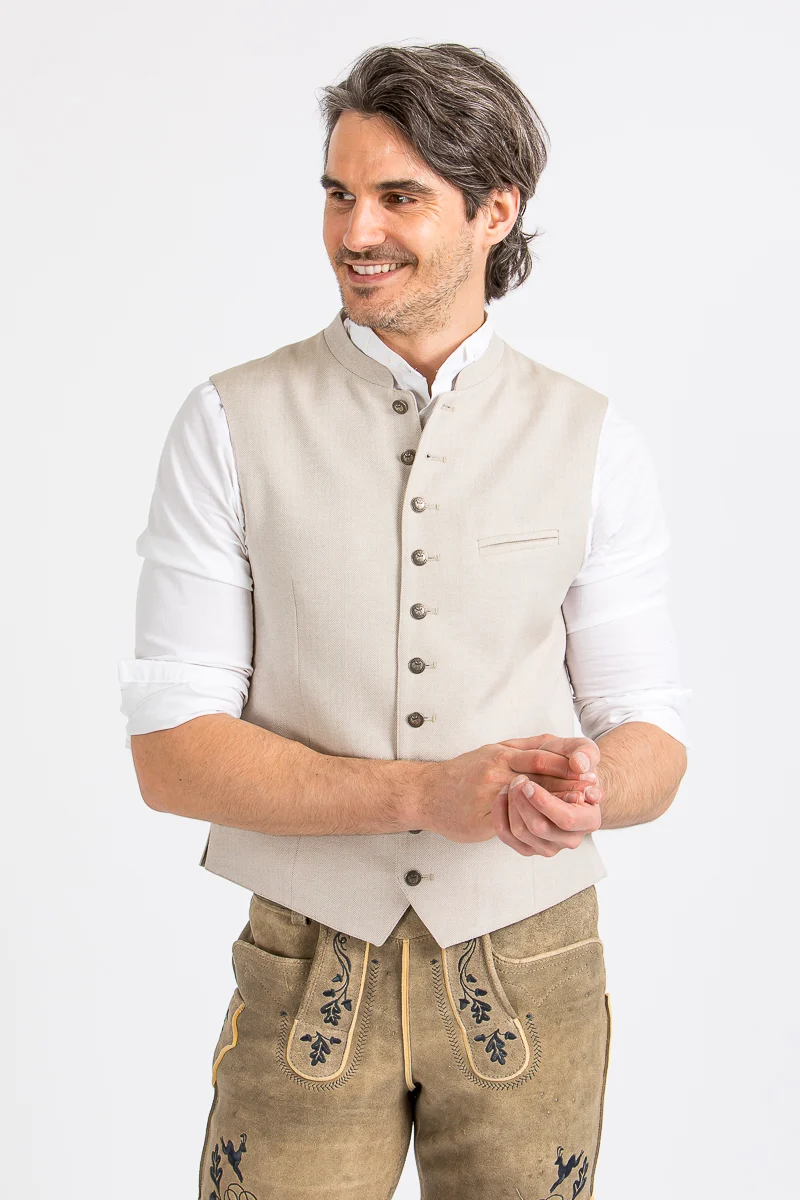 Alpenherz Trachtenweste Sebastian beige
