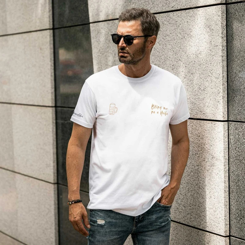 Herren T-Shirt "Bring ma no a Hoibe"