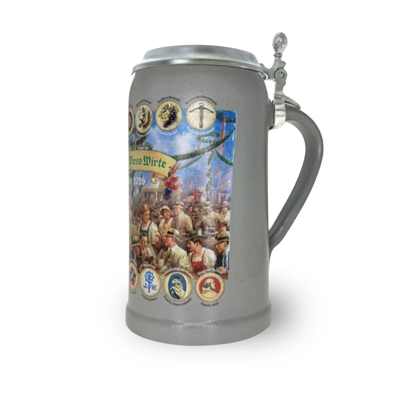 Offizieller Wiesnwirte-Krug 2026 mit Zinndeckel