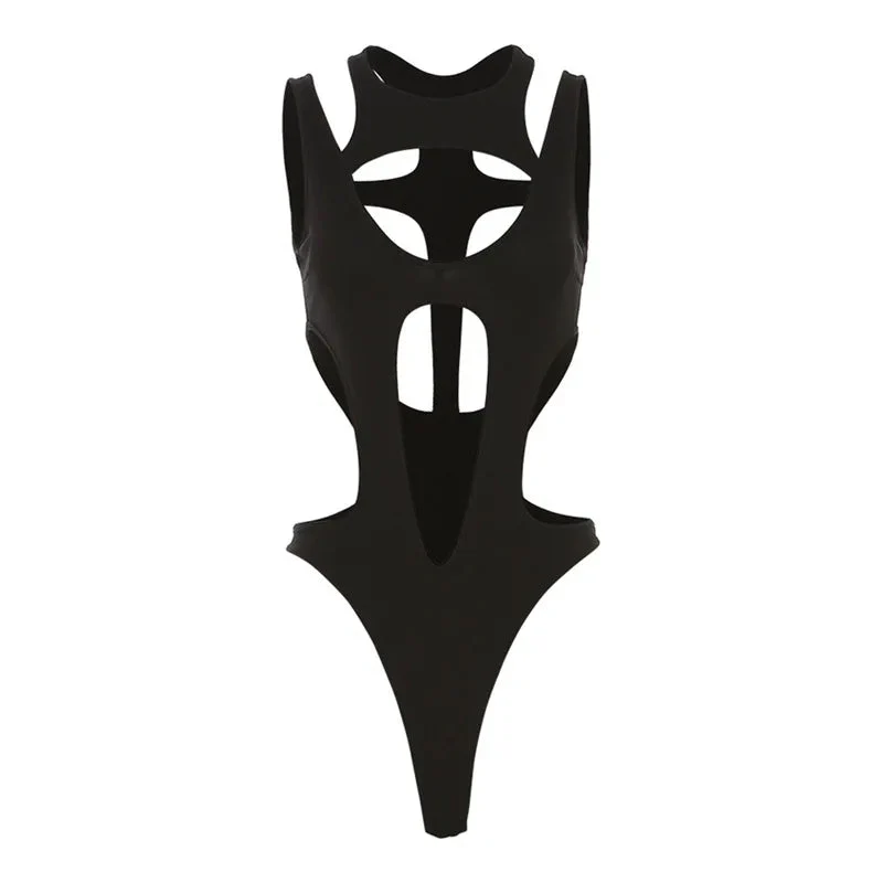 Y2k Hollow-Out Bodysuit – Sexy Techwear