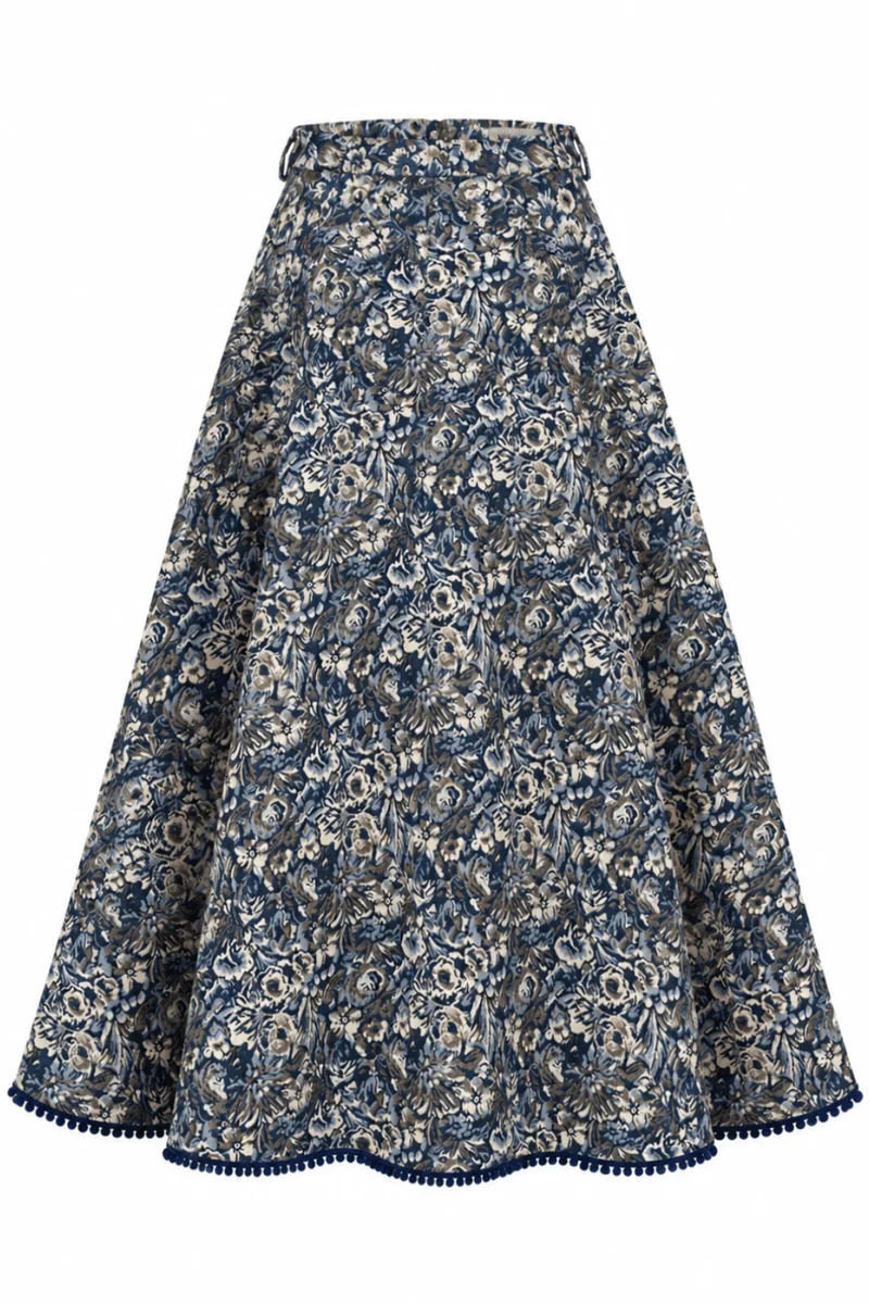 TRACHTENROCK GOBELIN FLOWERS BLEU/ NAVY
