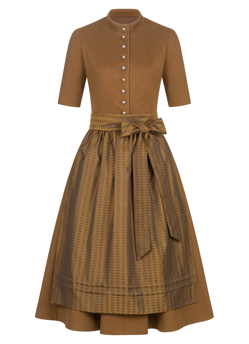 STRETCH DIRNDLKLEID CLASSY STEHKRAGEN 3/4 ARM CAMEL