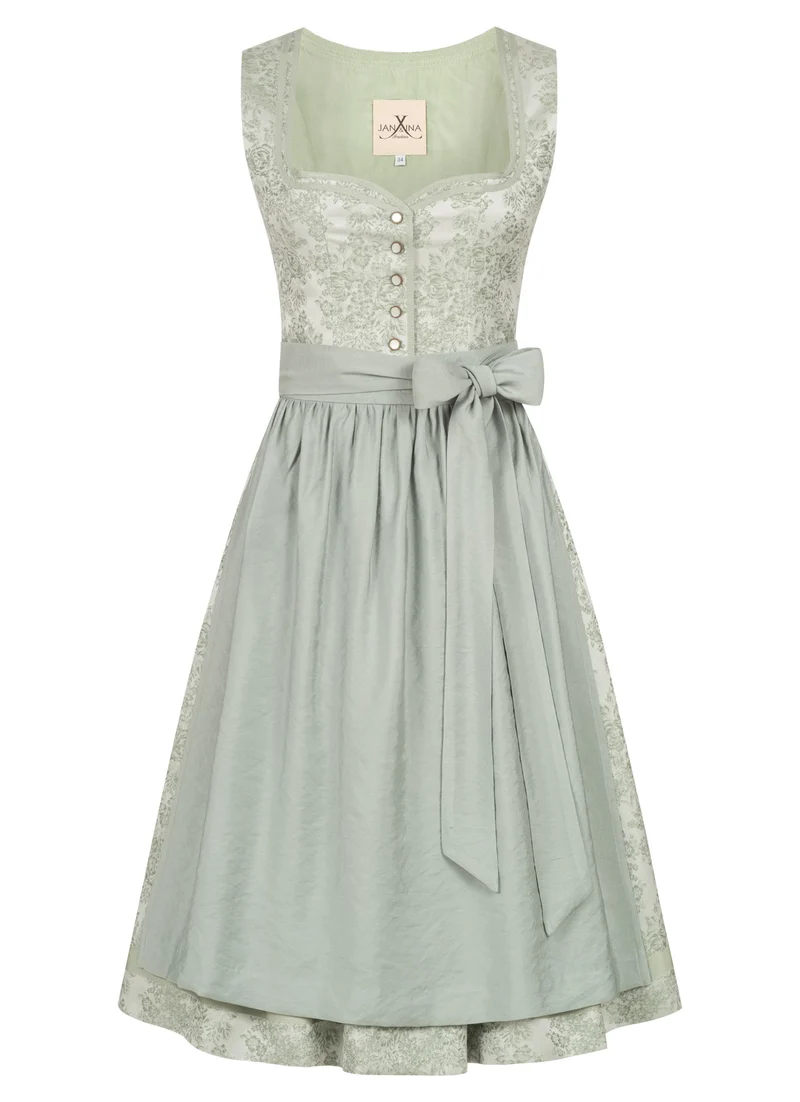 JACQUARD HOCHZEITSDIRNDL MONOCHROME FLOWERS EUKALYPTUS