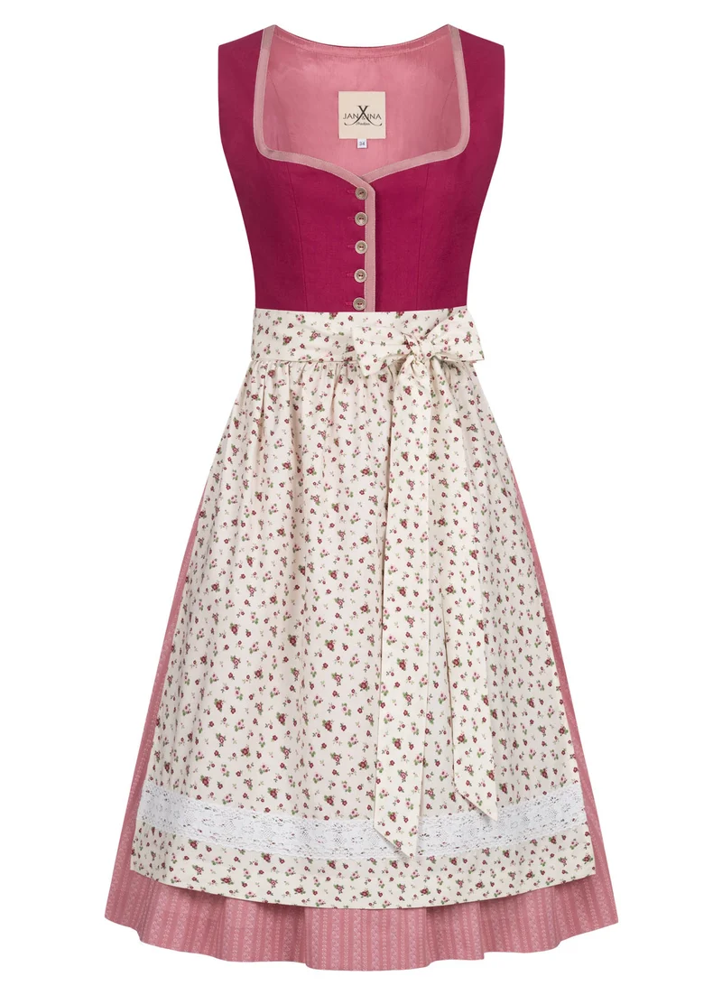LEINEN DIRNDL MILLE FLEUR KIRSCHE