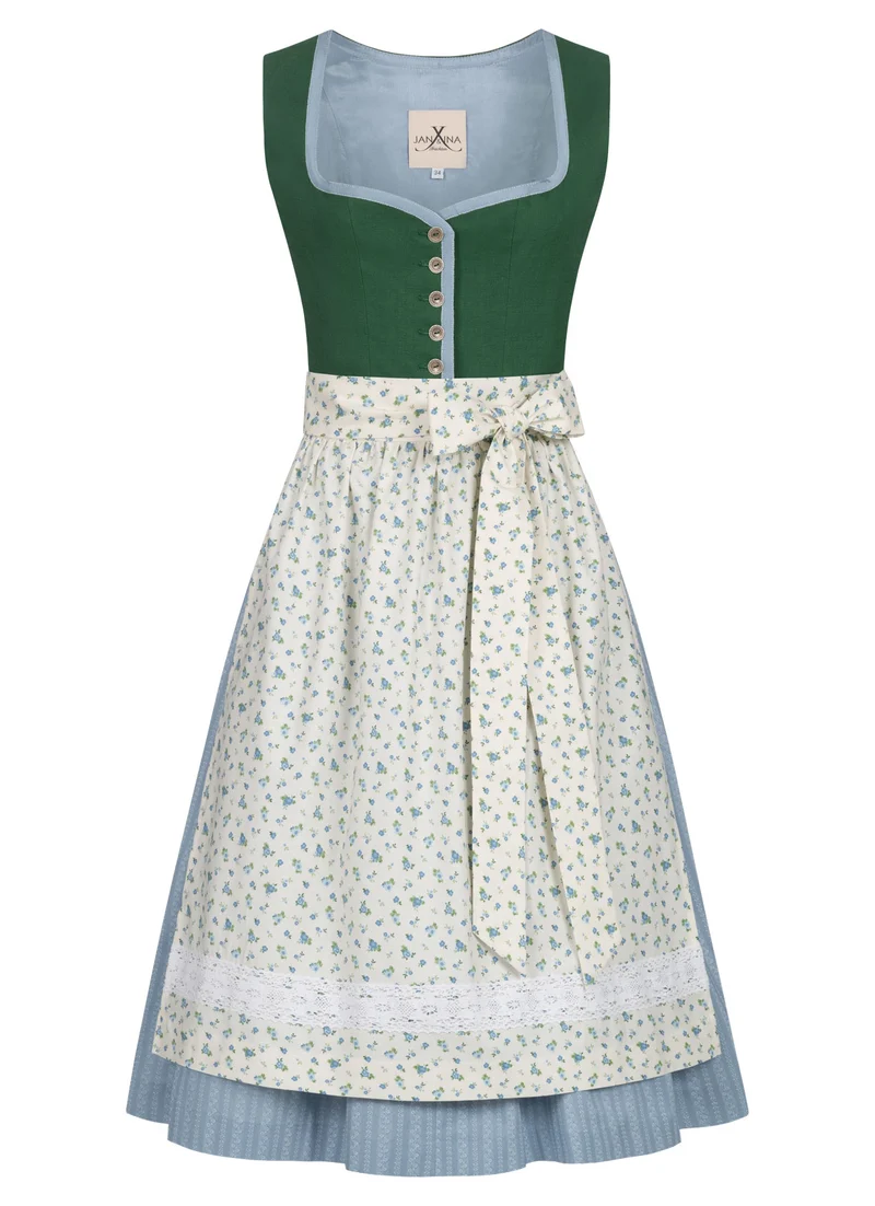 LEINEN DIRNDL MILLE FLEUR TANNENGRÜN
