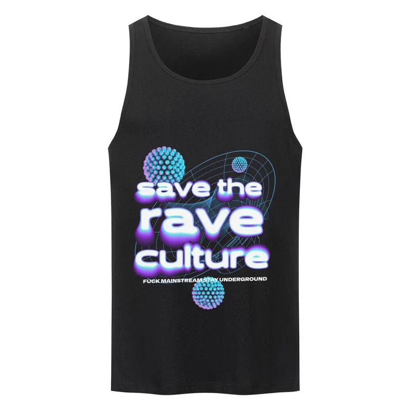 "Save the rave culture" Techno Tee | Tanktop Herren (Frontprint)