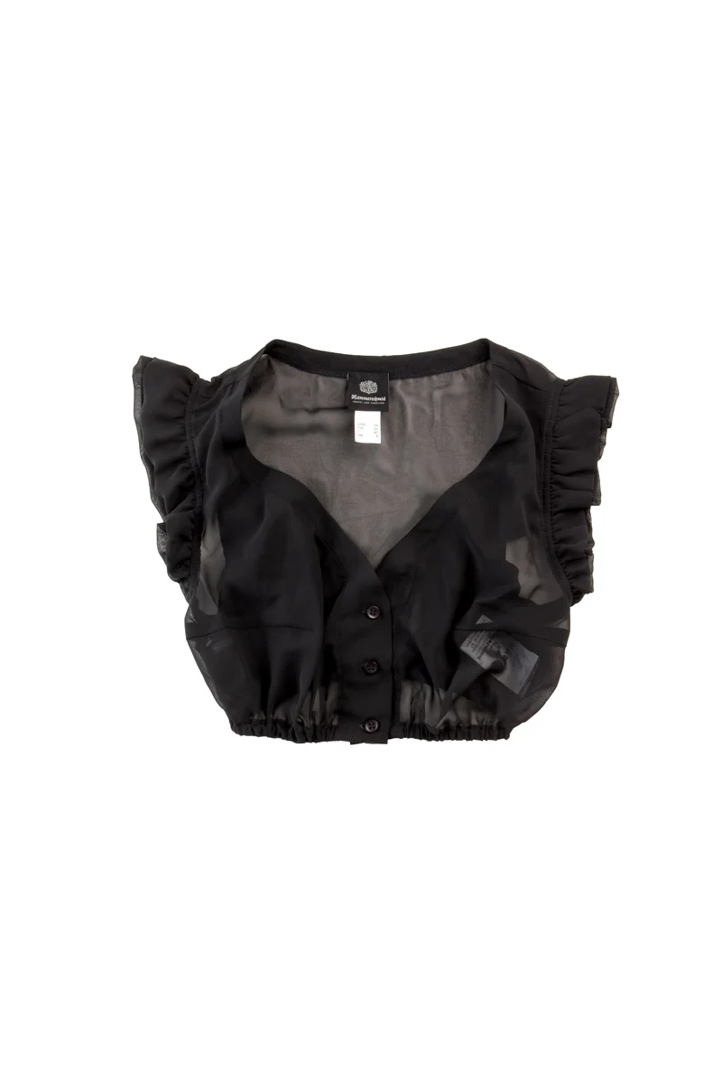 Hammerschmid Dirndlbluse Hanny Flügelarm schwarz