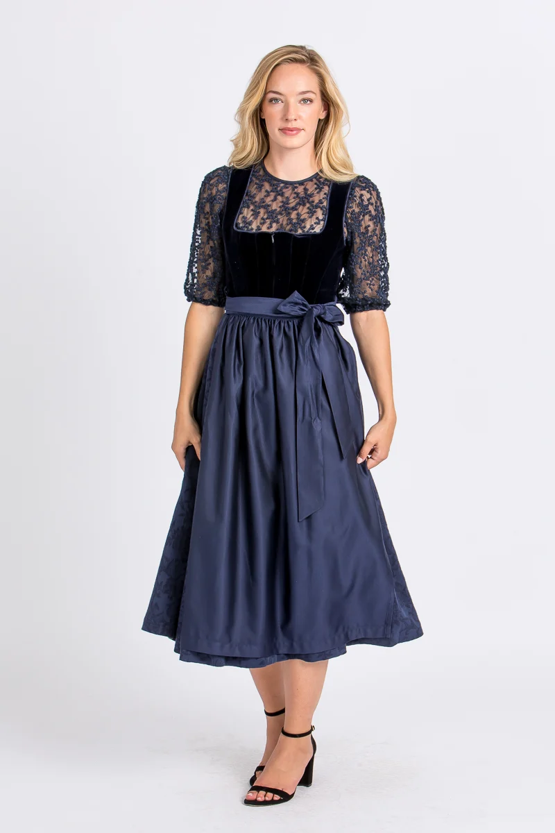 Madame Marie Samtdirndl Noctuna blau