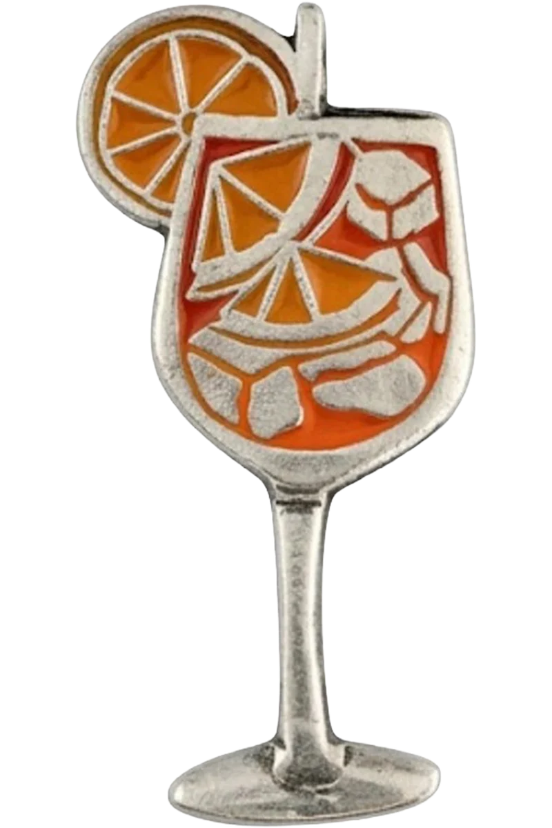 Trachten Pin mit Aperolglas - bemalt