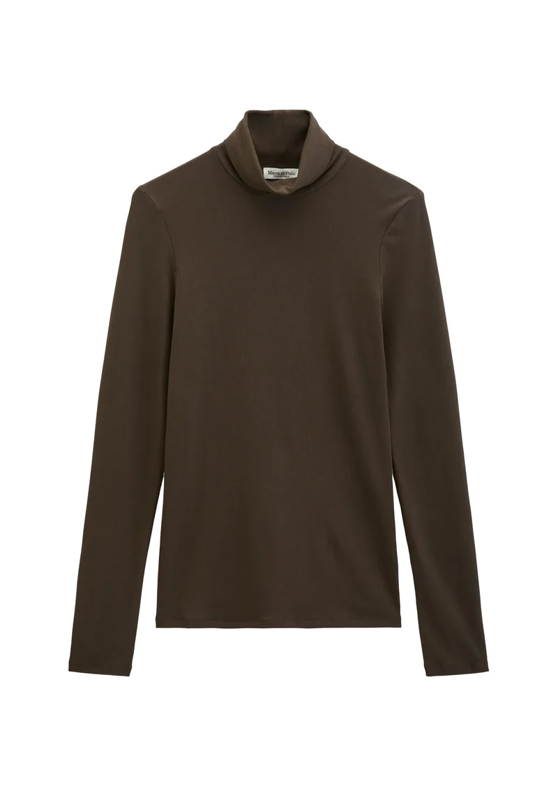 Rollkragen-Longsleeve slim